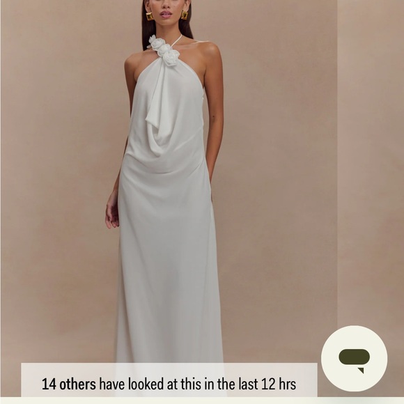Meshki Dresses & Skirts - Elegant White Halter Neck Dress